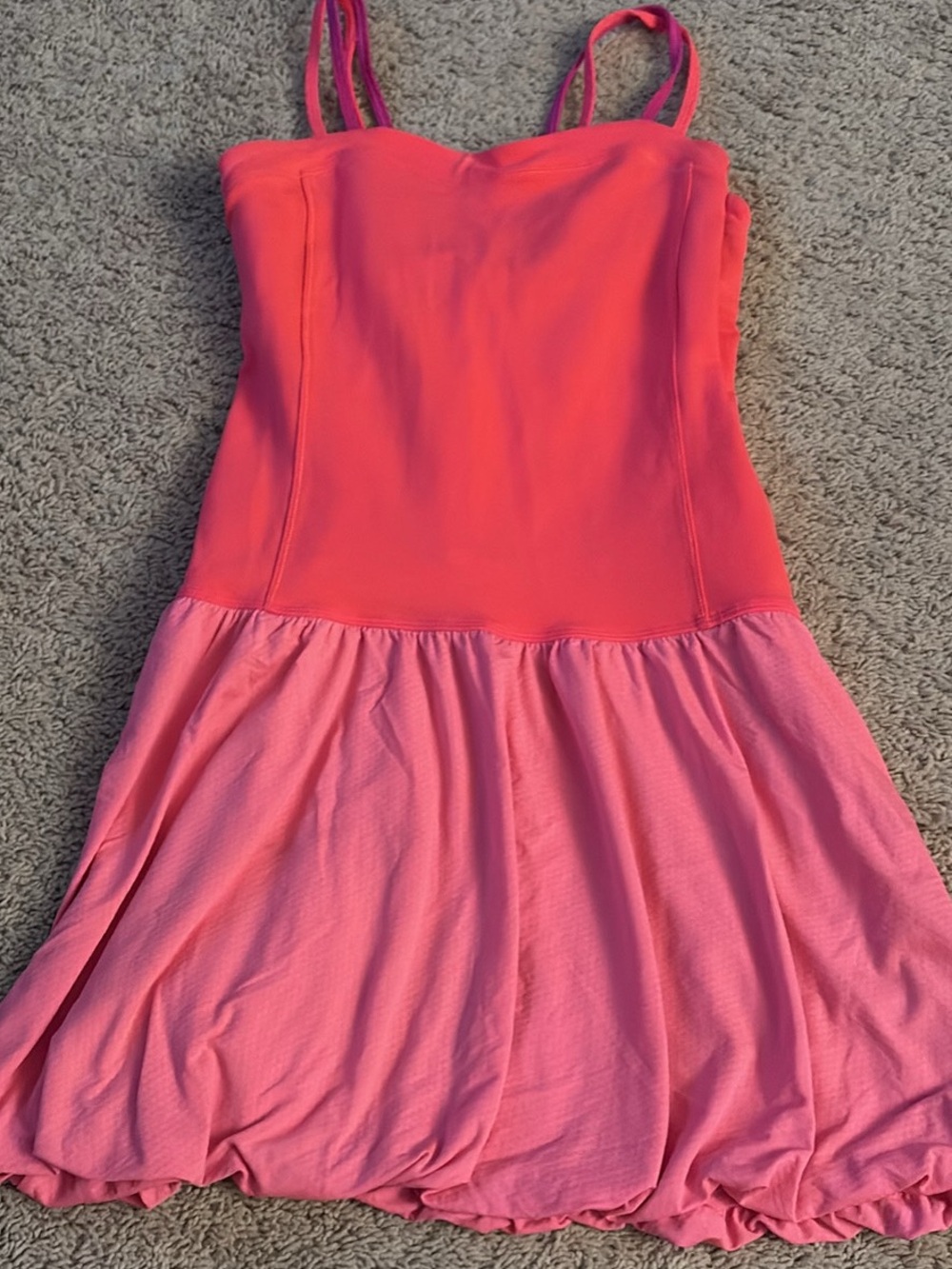 Ivivva Coral Top with Light Pink Bubble Hem Dress